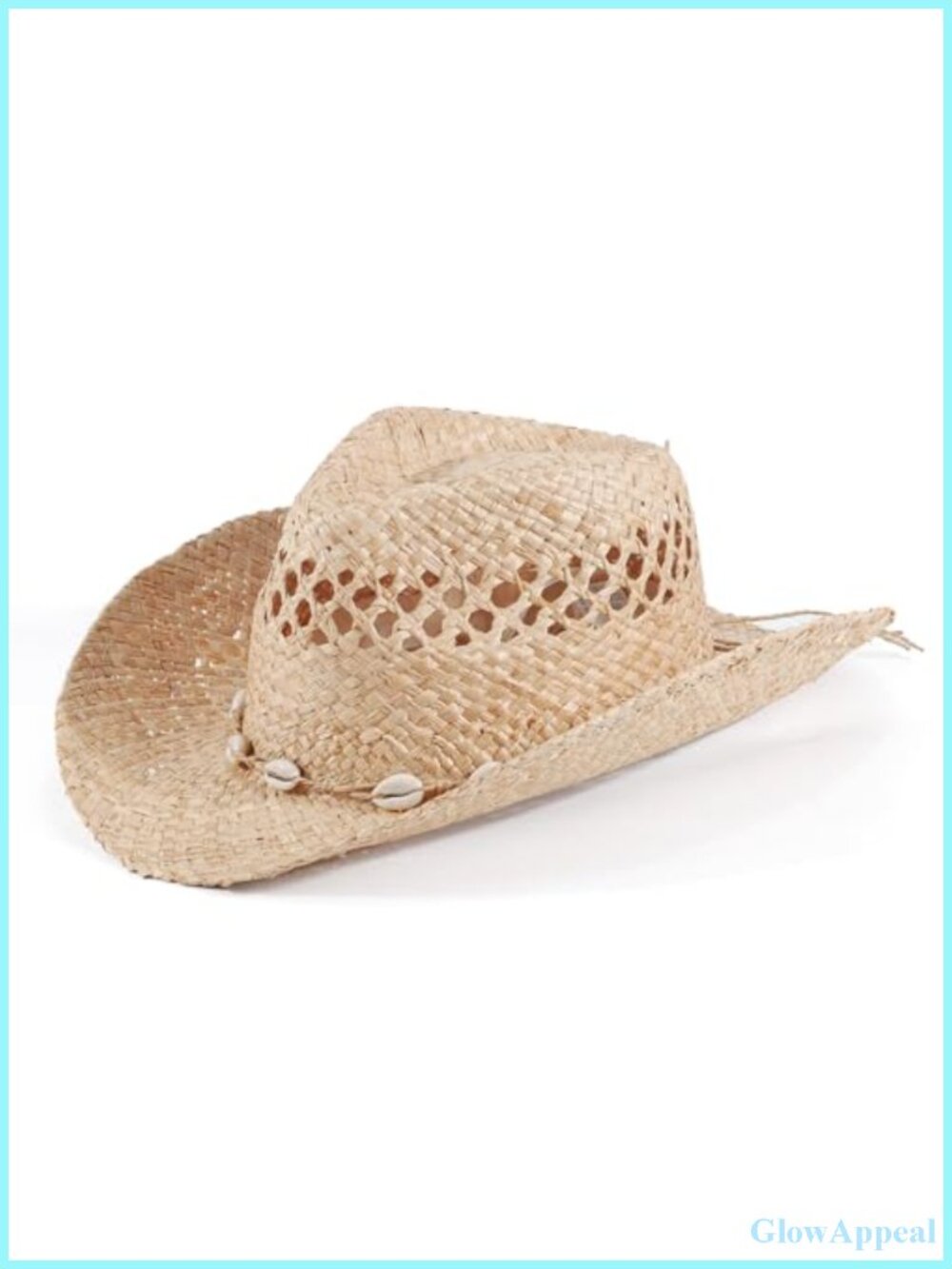 Straw Cowboy Hat for Women Men Shapeable Brim Summer Beach Sun Protection